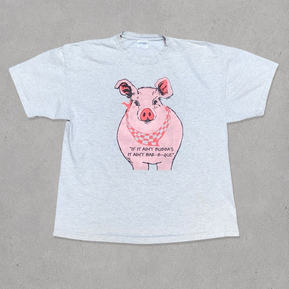 VTG 90s Bubba's Bar-B-Que Yuma Arizona T Shirt XL Pig Graphic USA Distressed